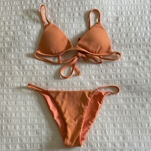 Kaveah Orange Ribbed Bikini Set and Frankie bikini top 12/14